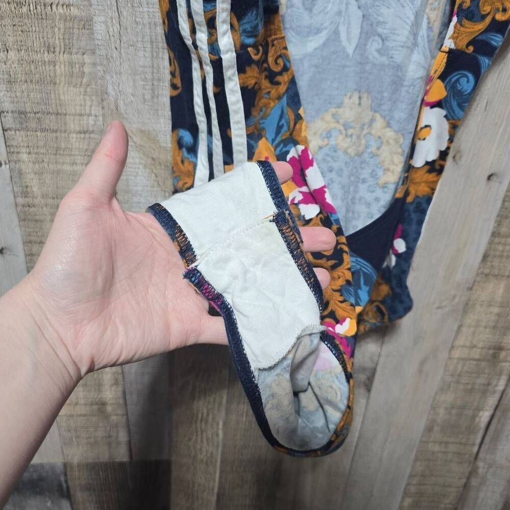 Adidas x Her Studio London Floral All Over Print Open Back Bodysuit Large - Picture 5 of 7